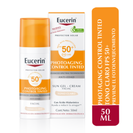 Eucerin Protector Solar Facial Photoaging Control Tinted Tono Claro FPS50+ 50ml