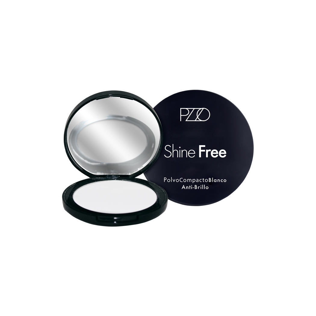 Shine Free, Polvo Compacto Blanco Antibrillo