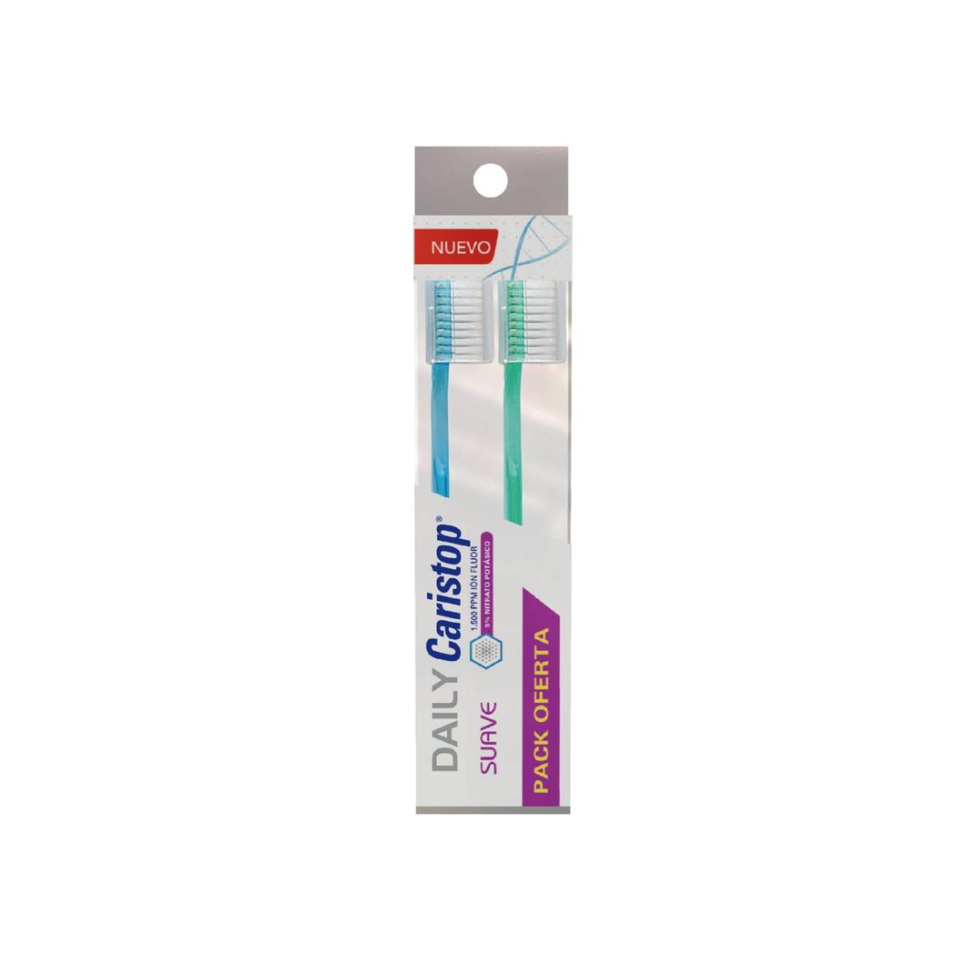 Pack Cepillo Daily Caristop Suave 2 Unidades